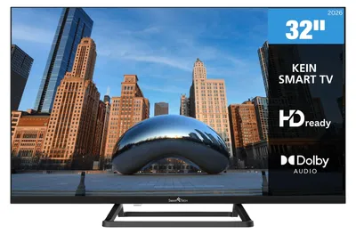 Produktbild von Smart-Tech 32HN01V3, 81,3 cm (32"), 1366 x 768 Pixel, HD, DLED, DVB-C, DVB-S, DVB-S2, DVB-T, DVB-T2, Schwarz