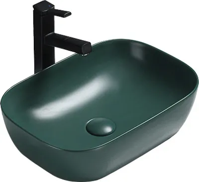 Produktbild von Mexen Rita Aufsatzwaschbecken 45 x 32 cm, Dunkelgrün matt - 21084547