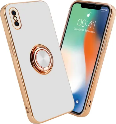 Produktbild von Cadorabo Schutzhülle für Apple iPhone XS MAX Hülle in Weiß Etui Case Cover Kameraschutz magnetische Autohalterung