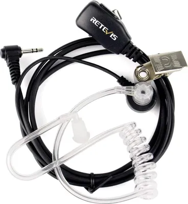 Obrázek produktu pro Retevis EAM101 Sluchátka s mikrofonem, kompatibilní s vysílačkou RT45, Motorola TLKR T92 H2O, T82 Extreme T62 T80 Extreme, náhlavní souprava s vysílačkou, 1 pinová 2,5 mm bezpečnostní sluchátka do uší (1ks)