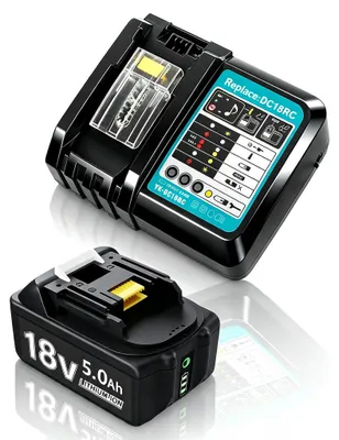 Productafbeelding van 5.0Ah Accu met 4A voor 18V vervangingsaccu met voeding