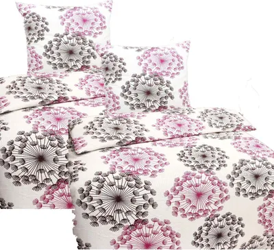 Produktbild von Bettwäsche Seersucker Mikrofaser Blumen 135x200 80x80 Weiß: 4 tlg.