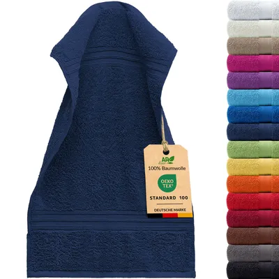 Produktbild von AR Line ARIZONA Handtuch-Serie – 500 g/m² Frottier in 9 Größen verfügbar, Größe: Gästetuch 30x50 cm, Farbe: Dunkelblau