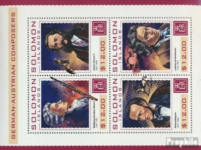 Produktbild von Briefmarken Salomoninseln 2016 Mi 3926-3929 Kleinbogen (kompl. Ausg.) postfrisch Komponisten