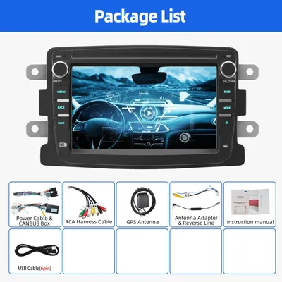 Obrázek produktu pro Autorádio – Multimediální přehrávač – Dotyková obrazovka – Android rádio – Vylepšení pro Renault a Dacia – 7palcový displej
