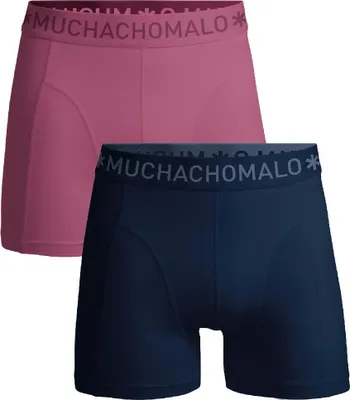Produktbild von Muchachomalo Herren Boxershorts – 2er Pack – Baumwolle Stretch – Bequeme Unterwäsche – Größe S - SOLID1010-671