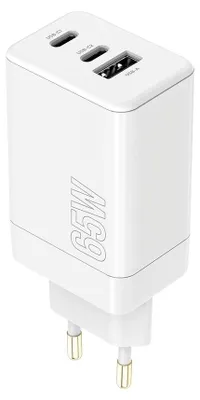 Image de Maxlife MXTC-08-65ACC Chargeur PD QC 2x USB-C 1x USB 65W blanc