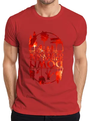 Immagine prodotto di Maglietta da uomo Welcome To The Upside Down Sci Fi 80s Retro Horror Stranger, rosso, XXL