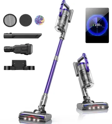 Obrázok produktu pre Vysávač – Bezdrôtový vysávač – Bez vrecka – Nastaviteľný sací výkon – 38 000 Pa – LED displej