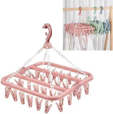Produktbild von Kleiderleine 32 Haken, winddicht, für Unterwäsche, Camping