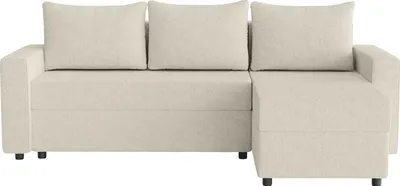 Produktbild von FEDVE Ecksofa Goka Lux L aus Bouclé-Stoff mit Schlaffunktion und 2 Bettkästen, Beige