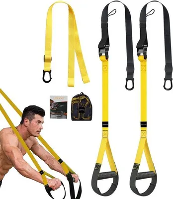 Produktbild von Famanu Suspension Trainer Kit mit Handgriffen - Ideal für Zuhause und Unterwegs