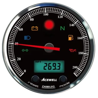 Immagine prodotto di ACEWELL tachimetro analogico 210 Km/h digitale DZM