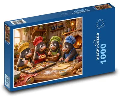Obrázok produktu pre Puzzle 1000 Piskory pečú cukrovinky - martinpuzzle