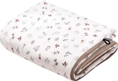 Produktbild von Simply Nature Musselin & Latte Velvet Kinderdecke 100x140cm