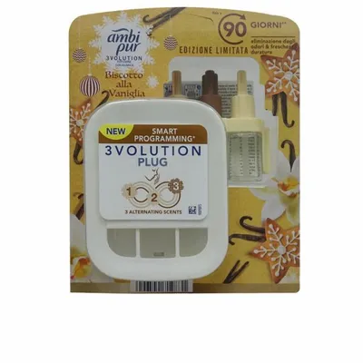Immagine prodotto di Rinfrescatore d'ambiente elettrico + confezione di ricarica Ambi Pur 3volution Vaniglia, 20 ml