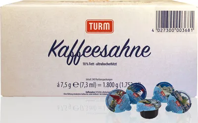 Produktbild von Kaffeesahne Turm Portionsmilch 5 x 240 Stk a 7,5 g