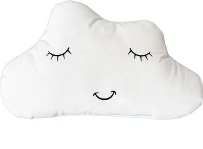 Produktbild von Heimtexland ® Kuschelig weiches Deko Kissen Mond Stern Wolke Formkissen Kinderzimmer Dekoration Kuschelkissen Zierkissen Geschenk Geburt Typ916 Wolke weiß