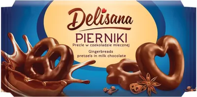Produktbild von Delisana Lebkuchenbrezeln mit Vollmilchschokolade 400 g