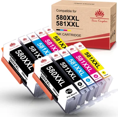 Produktbild von 10 XXL DRUCKER PATRONEN PGI-580 XL CLI-581 XL für CANON PIXMA TS6150 TS6151 TS6250 TS6251 TS8150 TS8151 TS8152 TS8250 TS8251 TS8252 TS9150 TS9155 Mit Chip