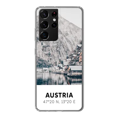 Produktbild von MuchoWow® Handyhülle Schutzhülle Hülle für Samsung Galaxy S21 Ultra Österreich - Wasser - Berge - Alpen Silikon Softcase Handy Hülle - Mobiltelefon