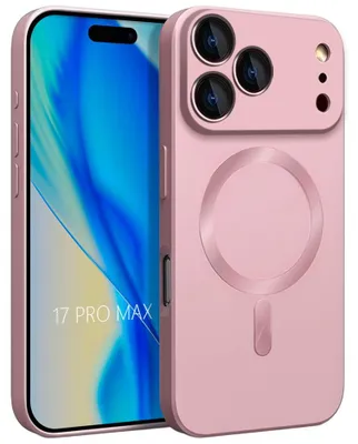Image de Coque pour iPhone 17 Pro Max, Protection Silicone Liquide Antichoc avec Anneau Magnétique - Rose