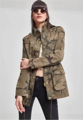 Produktbild von Urban Classics Ladies Camo Baumwolle Parka TB2243, color:wood camo, size:XS