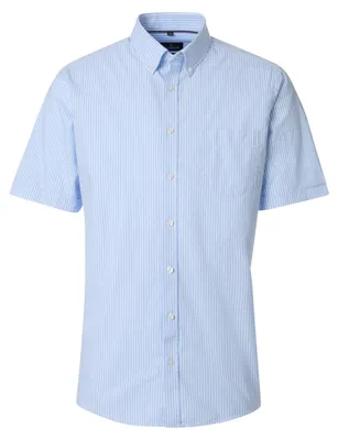 Produktbild von CASAMODA Herren Freizeithemd Button-Down Comfort Blau gestreift XL