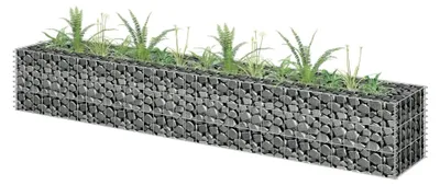 Produktbild von Gabionenbeet für den Hausgarten, aromatische Pflanzen, 180 x 30 x 30 cm