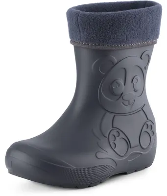 Image de Ladeheid Eva Enfants Garçons Filles Bottes de pluie fourrées LA-CA-11 (Carbone, 22/23 EU)