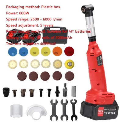 Zdjęcie produktu dla Mini polerka samochodowa - polerka akumulatorowa 12V - płynna regulacja prędkości - zestaw z nakładkami polerskimi o średnicach 2,5/3,8/5 cm - bezprzewodowa, idealna do pielęgnacji samochodu - zestaw zawiera obudowę "Style G" i akumulator