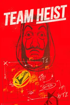 Produktbild von Poster la casa de papel Gelddiebstahl