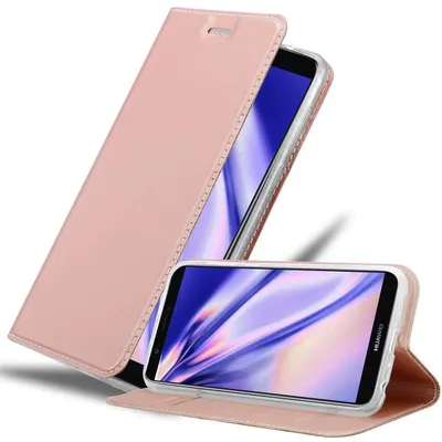 Immagine prodotto di Cadorabo custodia per cellulare per Huawei P SMART 2018 / Enjoy 7S custodia protettiva in rosa Cover Etui Book Case Booklet