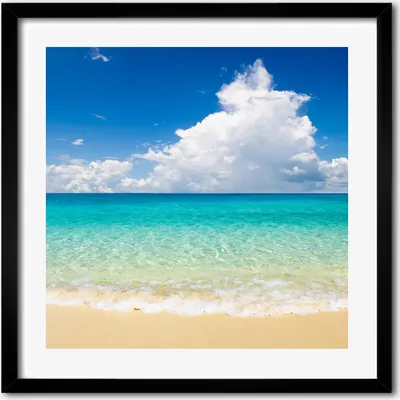 Produktbild von Bild - 50 cm x 50 cm - MDF - Rahmen, Wandkunst - Paradiesstrand