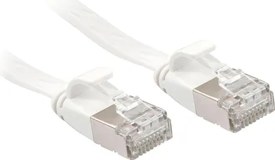 Image de LINDY Patchkabel Cat6A U/FTP Flachband weiß 5.00m