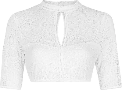 Produktbild von Dirndlbluse Rebekka halbarm weiß 32