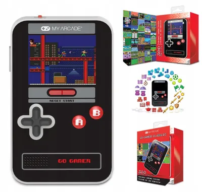 Produktbild von My Arcade Go Gamer Classic, Schwarz, Rot, 6,35 cm (2.5"), 3,5 mm, Akku, AAA, Alkali
