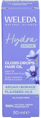 Image de Huile capillaire Hydrashine Gloss Drops Weleda 30 ml