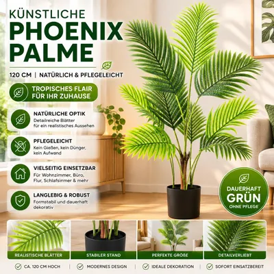 Produktbild von Künstliche Phoenix-Palme 120 cm, KI-generiertes Bild