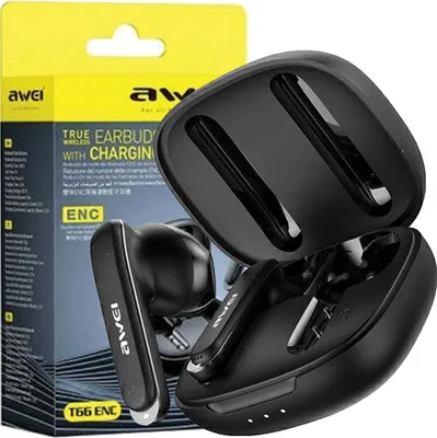 Obrázok produktu pre Slúchadlá Bluetooth Awei 5.3 T66 Tws + dokovacia stanica čierna/čierna