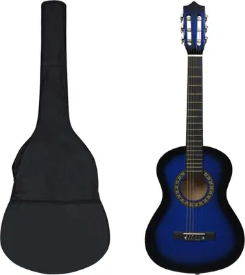 Zdjęcie produktu dla The Living Store 8-częściowy zestaw gitar klasycznych dla początkujących Blue 1/2 34"
