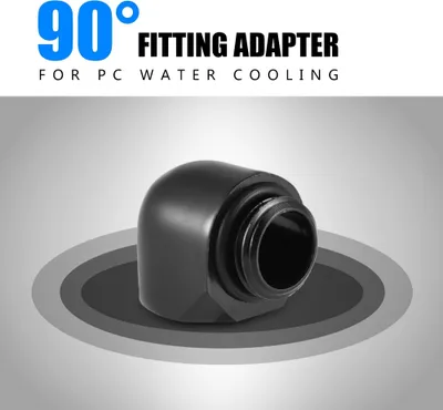 Zdjęcie produktu dla Adapter złączki, adapter złączki 90 stopni, adapter złączki G1/4, system chłodzenia wodą, adapter złączki z gwintem G1/4
