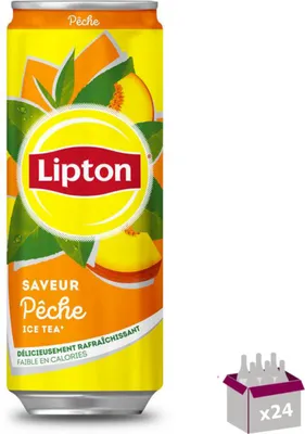 Image de Lipton Ice Tea Pêche Slim - 24 x 33 cL