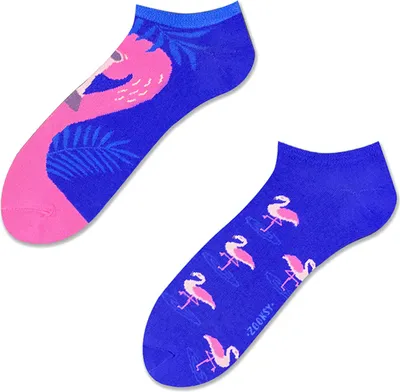 Produktbild von Kurze Herrensocken "Pink Flamingo", Größe 41-46, bunte Socken mit lustigem Muster
