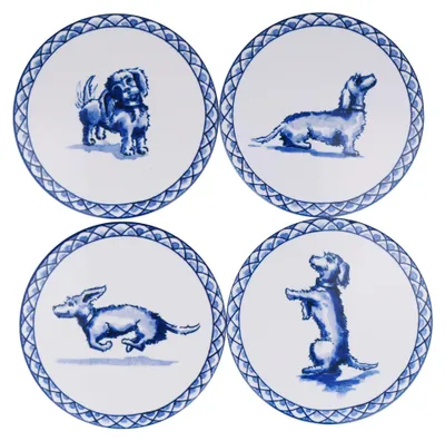 Heinen Delfts Blauw – Untersetzer Teckel Nhaan Set mit 4 – Bild 1