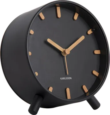 Obrázek produktu pro Karlsson Grace, Analogový budík, Kulatý, Černá, 12h, Analog, Baterie