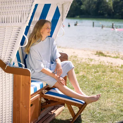 Produktbild von HOMELEVEL Kinder Badeponcho aus 100% Baumwolle - Poncho Handtuch für Strand Schwimmbad - Surfponcho mit Kapuze - Bademantel für Jungen und Mädchen
