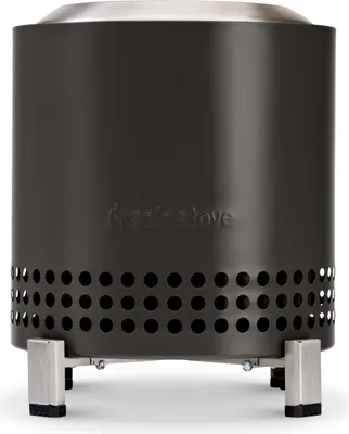 A dark gray Solo Stove Mesa XL Ash fire pit is shown from the front on a white background.