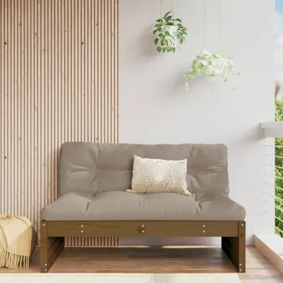 Produktbild von [Home] Mittelsofa Honigbraun 120x80 cm Massivholz Kiefer , Neue Mode 2024 im häuslichen Leben