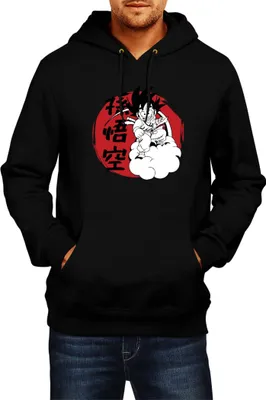 Immagine prodotto di Felpa con cappuccio da uomo Dragon Anime Manga Ball Z Goku 03, Man L , Noir